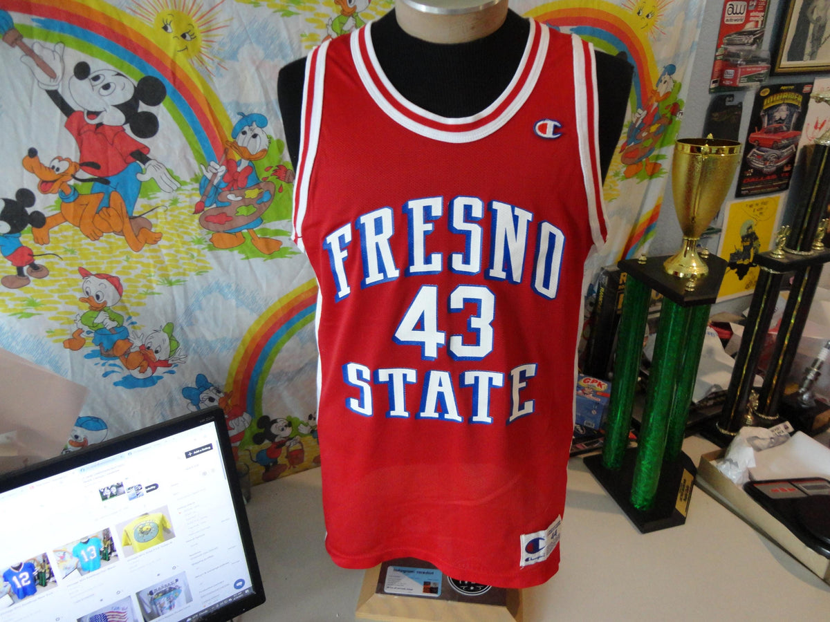 Vintage 90s Fresno State Bulldogs Champion Basketball Jersey size 44 L Jersey – Warm & Stylish · Trending Graphic Apparel