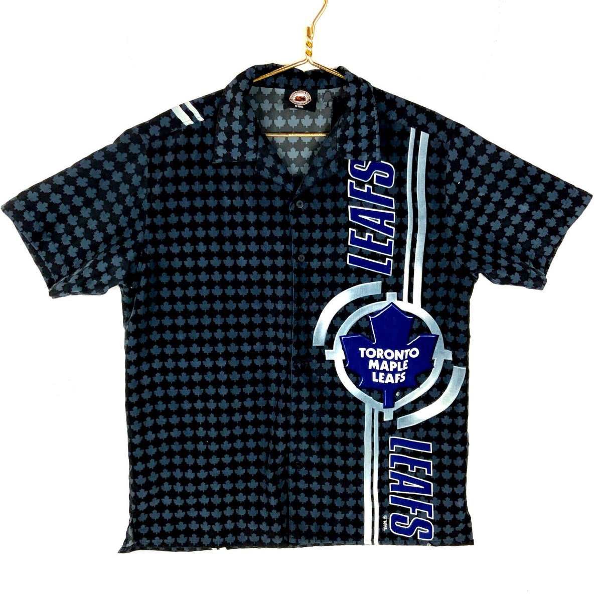Vintage Toronto Maple Leafs Shirt XL Black Button Up Nhl 90s Hockey Graphic Tee – Feel-Good Design · Trending Graphic Apparel
