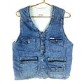 Vintage 1990s Sherpa Lined Womens Denim Jean Vest XL Blue Medium Wash Graphic Tee – Feel-Good Design · Perfect For Daily Wear