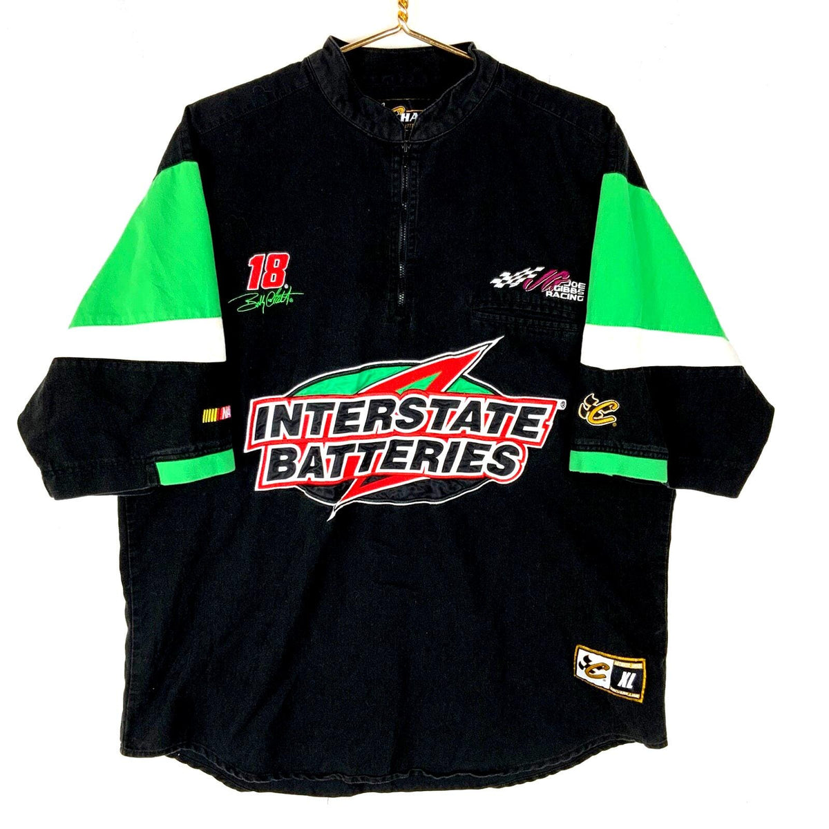 Vintage Bobby LaBonte Nascar Racing Jersey XL Black Half Zip Chase Jersey – Warm & Stylish · High-Quality Print