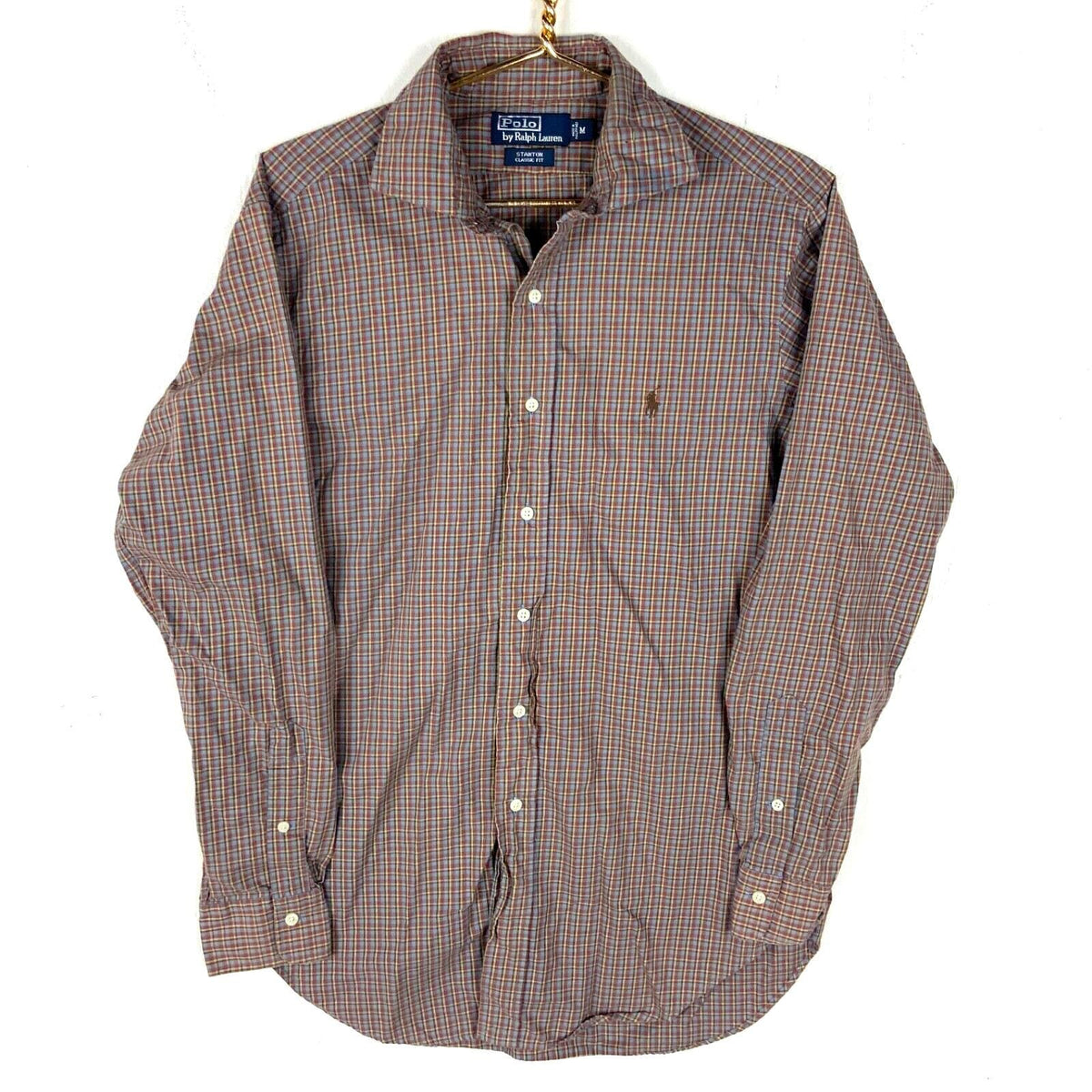 Vintage Polo Ralph Lauren Stanton Shirt Classic Fit Medium Button Up Plaid Graphic Tee – Warm & Stylish · Must-Have Style