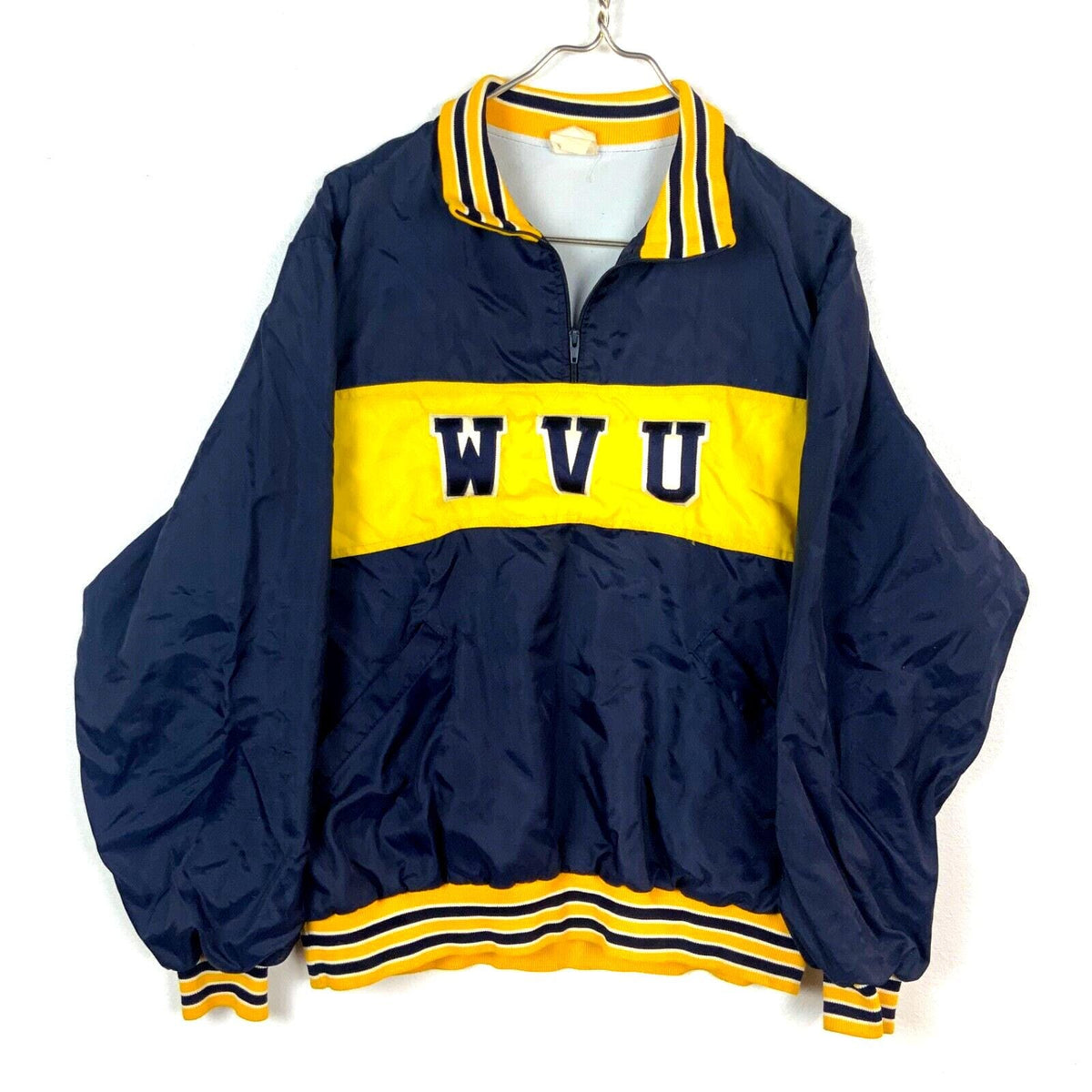 Vintage West Virginia University Windbreaker Bomber Jacket Size Large Blue Graphic Tee – Premium Graphic · High-Quality Print
