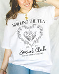 Spilling the Tea American History TShirt Funny Saying Women39s History Tee for Social Studies Teacher History Major Early US History Tee Graphic Tee – Soft Feel · Trending Graphic Apparel