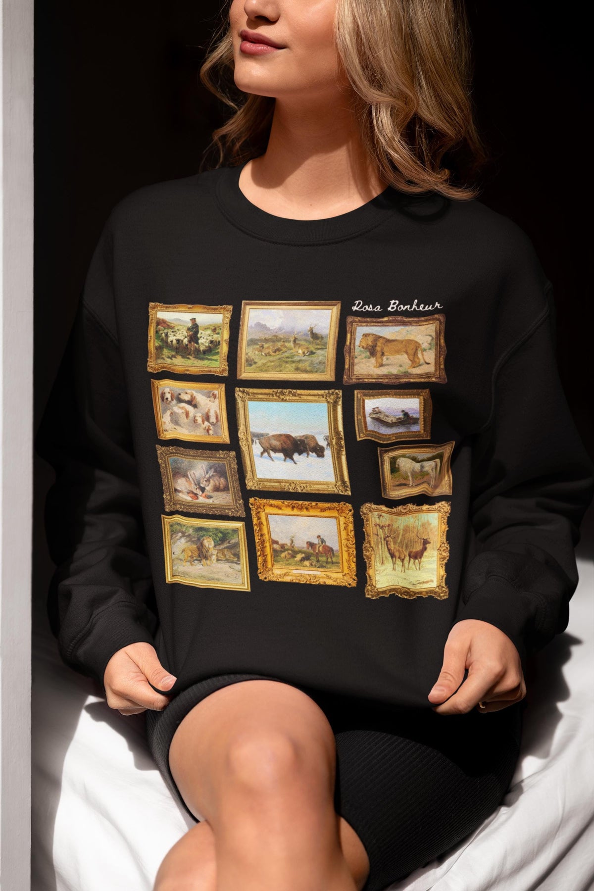 Rosa Bonheur Art History Sweatshirt Famous Paintings French Art History Realism Art Movement Animal Lover Present LGBTQ 19th Century Art Sweatshirt – Bold Style · Perfect For Daily Wear