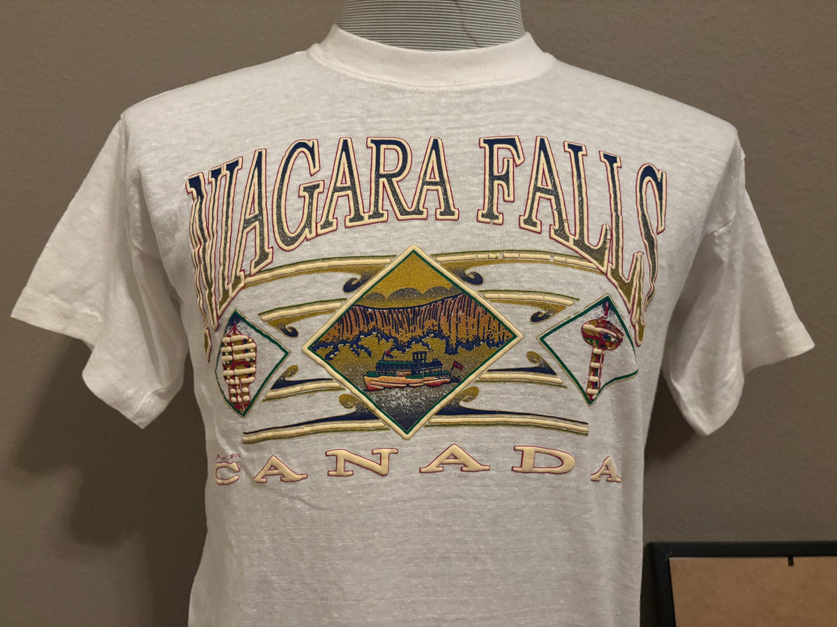 Vintage 90s Niagara Falls Canada Waterfall Tourist Tshirt M Graphic Tee – Bold Style · Trending Graphic Apparel