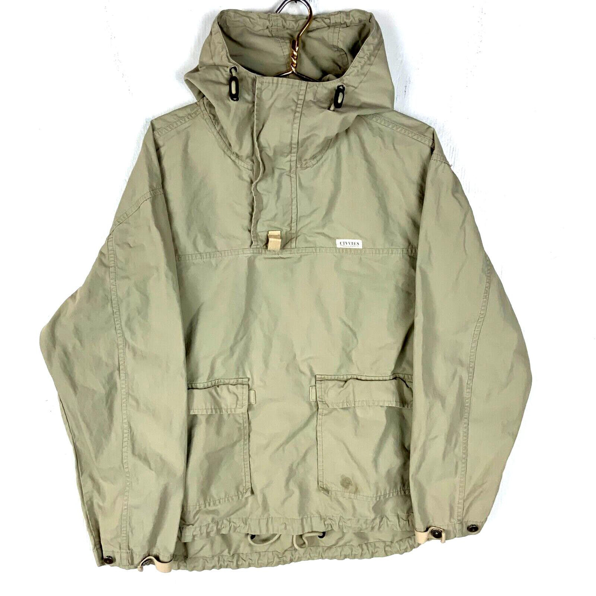 Vintage Nautica Civvies Windbreaker Jacket Large Beige 14 Zip 90s Graphic Tee – Soft Feel · Perfect For Daily Wear