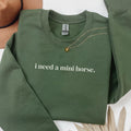 Silly Miniature Horse Lover Sweatshirt Gift for Friend Who Loves Ponies Cute Mini Horses Funny Saying Shirt Minimalist Animal Lover Gift Sweatshirt – Aesthetic Look · Perfect For Daily Wear