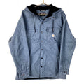 Carhartt Shirt Jacket Size Large Grey Hooded Snap Button Rain Defender Graphic Tee – Fan Favorite · Great Gift For Fans