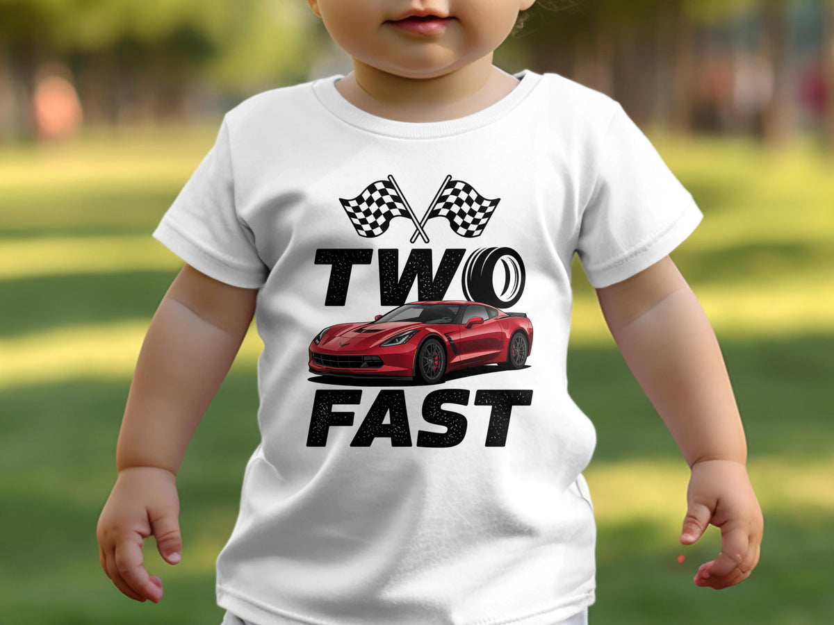 Boys 2nd birthday t shirt white tshirt Two fast car theme shirt for kids Racing birthday party outfit Second birthday tee Graphic Tee – Easygoing Wear · Must-Have Style