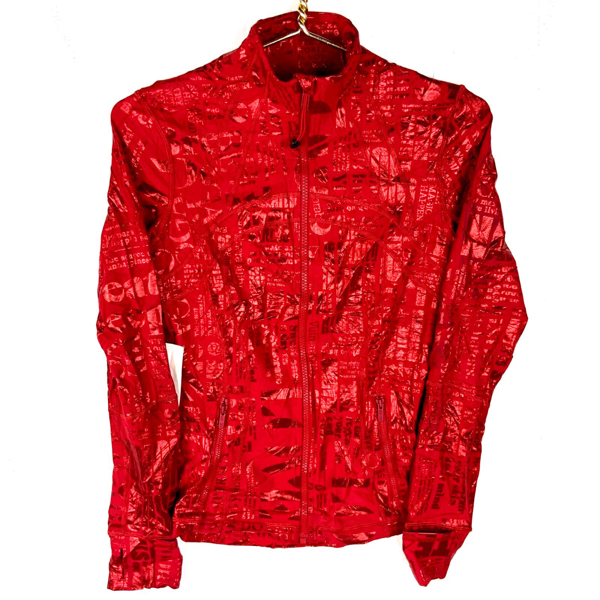 Lululemon 20YR Manifesto Foil Women39s Define Jacket 6 Small Red Full Zip New Tag Graphic Tee – Aesthetic Look · Trending Graphic Apparel