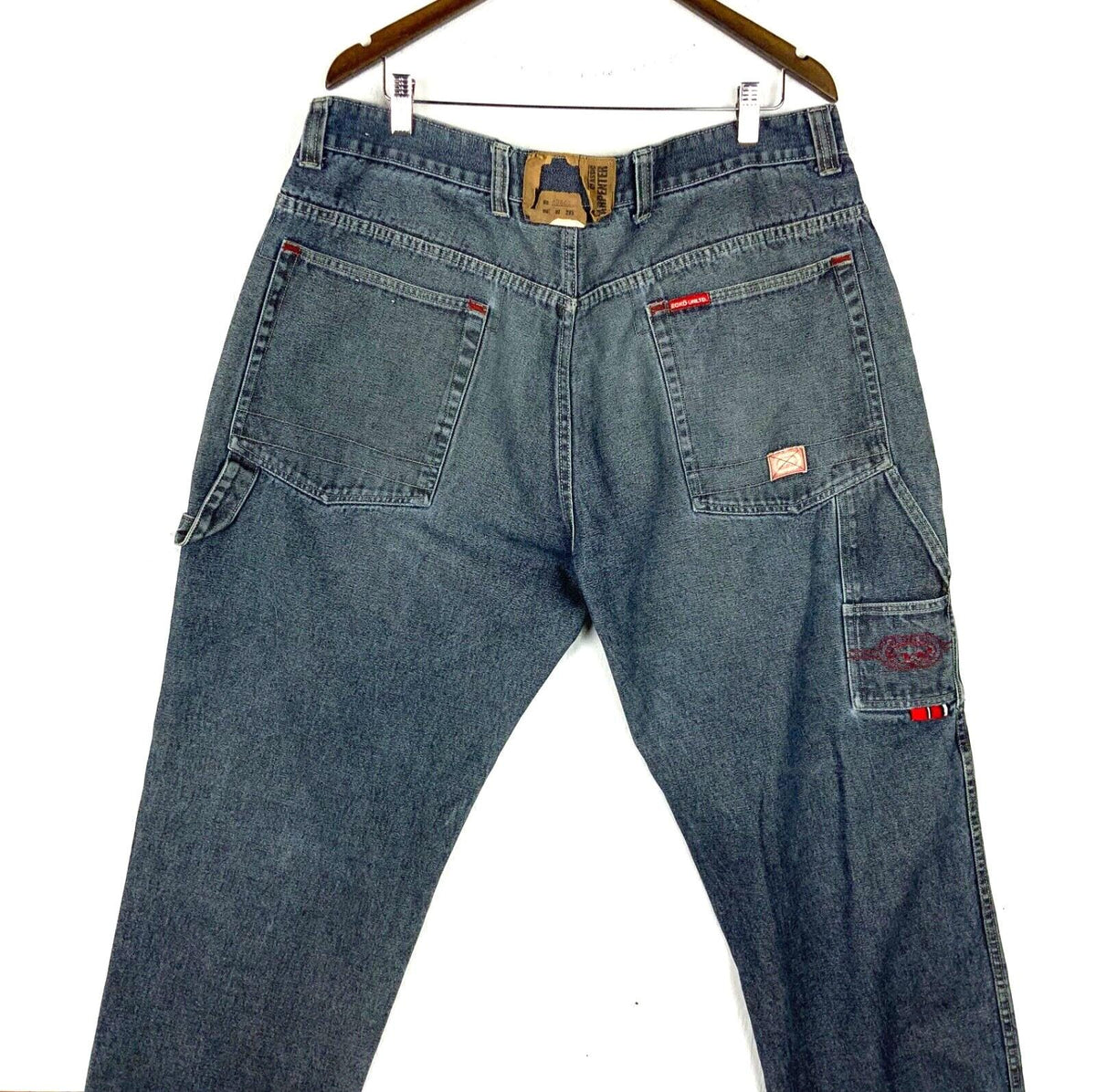 Y2K Ecko Unltd Denim Jean Size 40 Blue Marc Ecko Limited Edition Baggy Carpenter Tote Bag – Fan Favorite · Great Gift For Fans