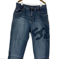 Vintage Y2K Baggy Denim Jean Size 38x32 Blue Streetwear School Of Hard Knocks Tote Bag – Bold Style · High-Quality Print