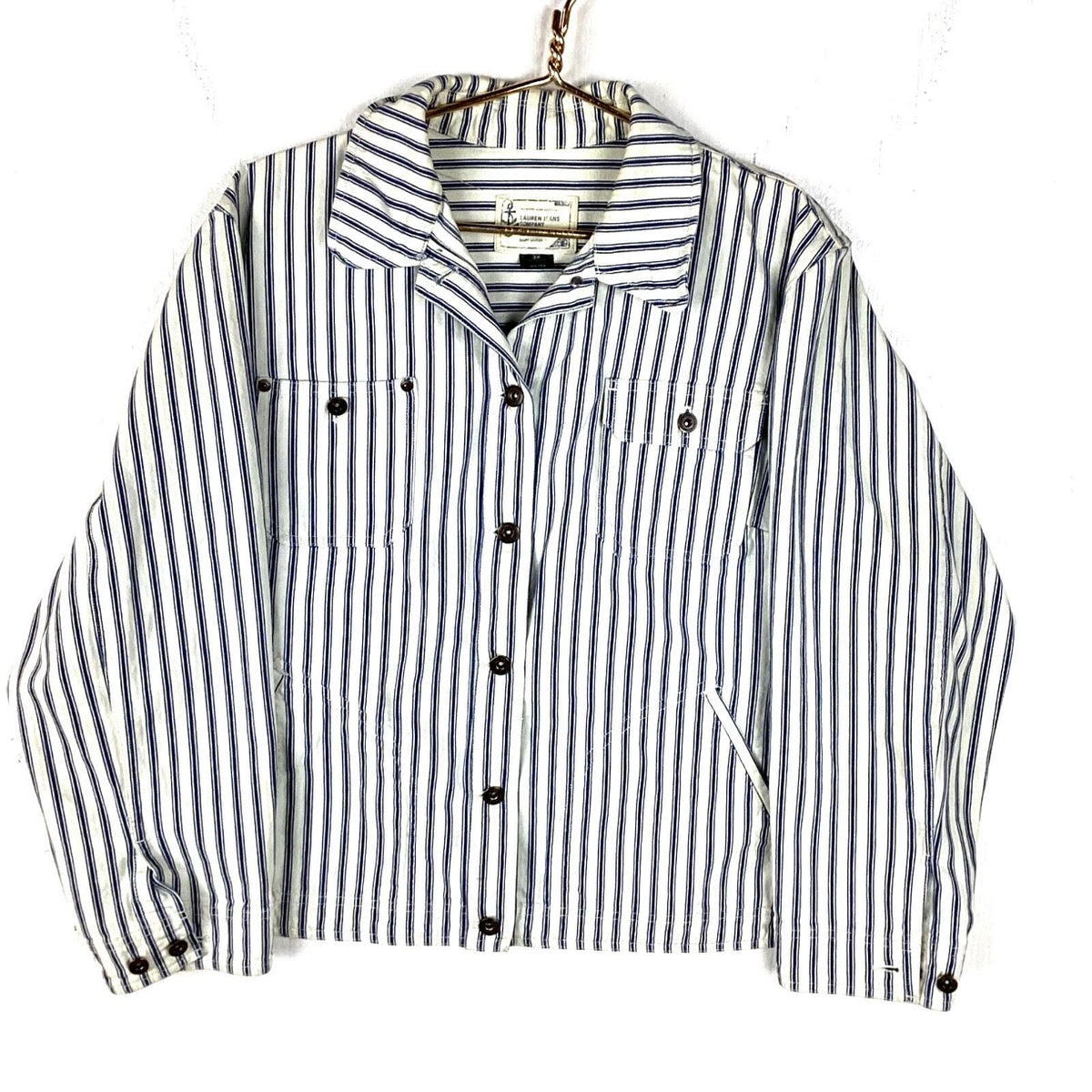 Lauren Ralph Lauren Denim Jean Jacket Women39s 3X White striped Navy Style Graphic Tee – Fan Favorite · Perfect For Daily Wear