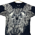 Y2K Us Army TShirt Size Large Black All Over Print Grunge Eagle Wings Graphic Tee – Easygoing Wear · Top Pick For Any Outfit