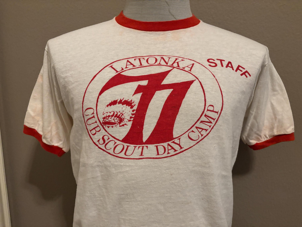 Vintage 70s Latonka Cub Scout Day Camp Staff 77 Tshirt M Graphic Tee – Easygoing Wear · Top Pick For Any Outfit