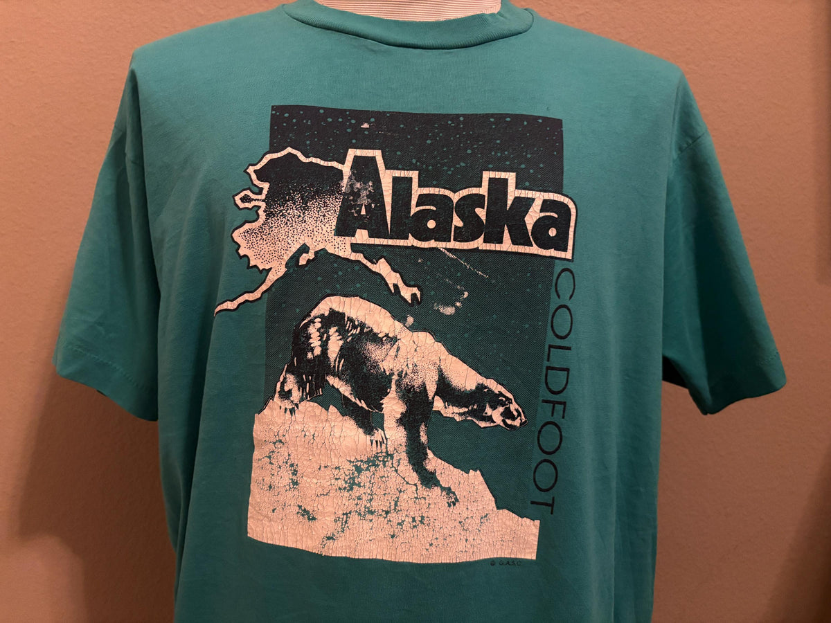 Vintage 90s Alaska Polar Bear Coldfoot Winter Snow Tshirt L Graphic Tee – Everyday Comfort · Must-Have Style