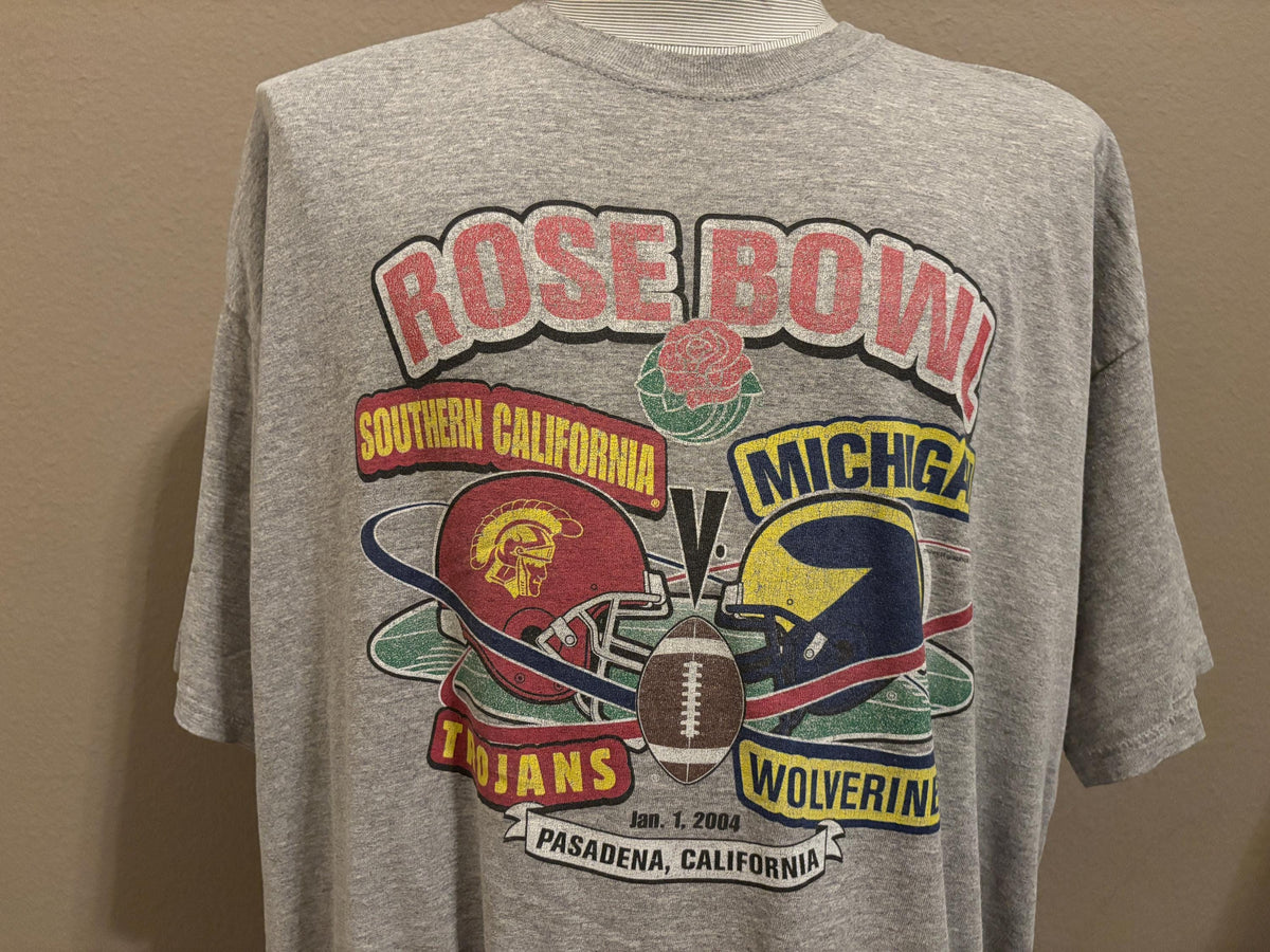 Vintage 2000s Rose Bowl College Football Southern California USC Trojans VS Michigan Wolverines 2004 Tshirt XXL Graphic Tee – Cozy Vibes · Must-Have Style