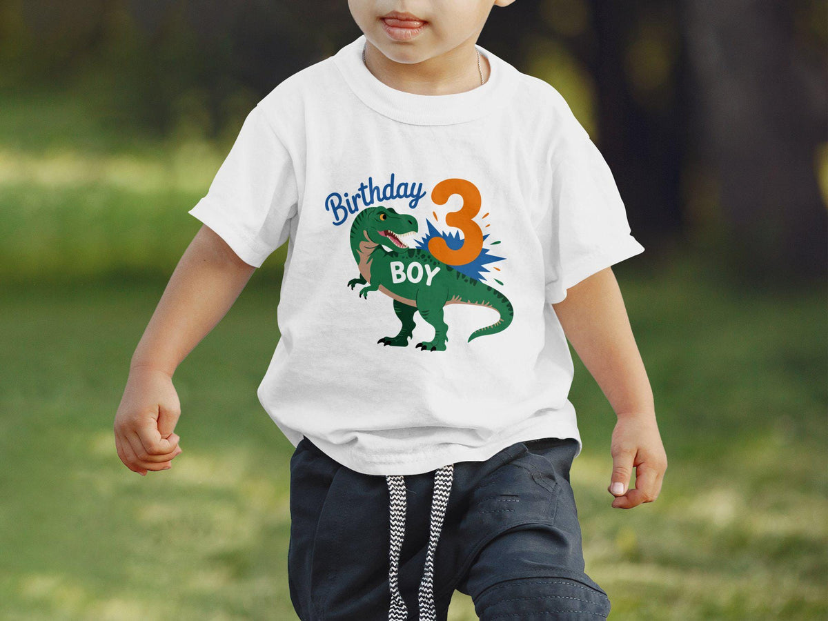 Boys Birthday TShirt 3 Year Old Birthday Shirt Dinosaur Birthday Shirt 3rd Birthday Outfit Toddler Boys Birthday Tee Graphic Tee – Soft Feel · Trending Graphic Apparel