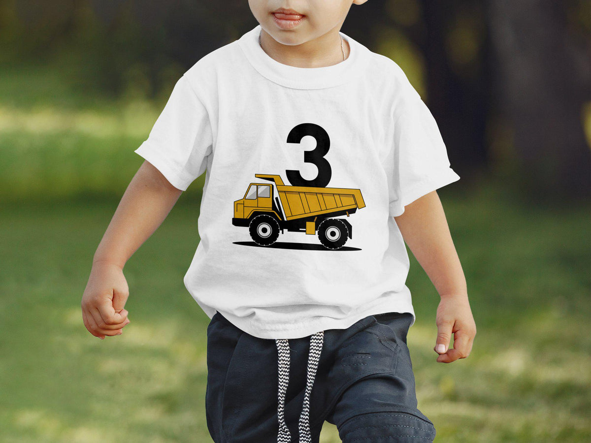 Birthday T Shirt For Boys 3 Years Old Dump Truck Birthday Shirt 3rd Birthday Shirt for Toddler Boys Boys Birthday Outfit Kids Shirt Graphic Tee – Fan Favorite · Trending Graphic Apparel