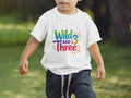 Wild and Three Birthday Shirt 3rd Birthday TShirt for Boys Colorful Toddler Shirt Third Birthday Gift Boys Wild and Three Shirt Graphic Tee – Soft Feel · Top Pick For Any Outfit