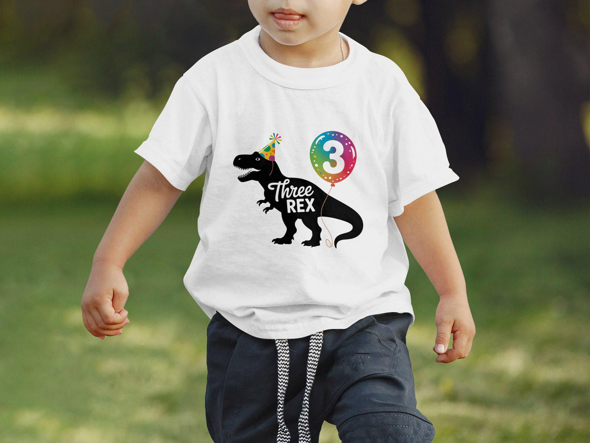 Boys 3rd Birthday TShirt Three Rex Dinosaur Shirt 3 Years Old Birthday Party Shirt Cute Toddler Birthday Outfit Dino Party Tee Graphic Tee – Fan Favorite · Must-Have Style