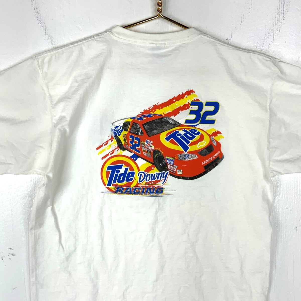 Y2K Tide Downy Racing Tshirt Size XL White Double Side Nascar Racing Graphic Tee – Everyday Comfort · Trending Graphic Apparel