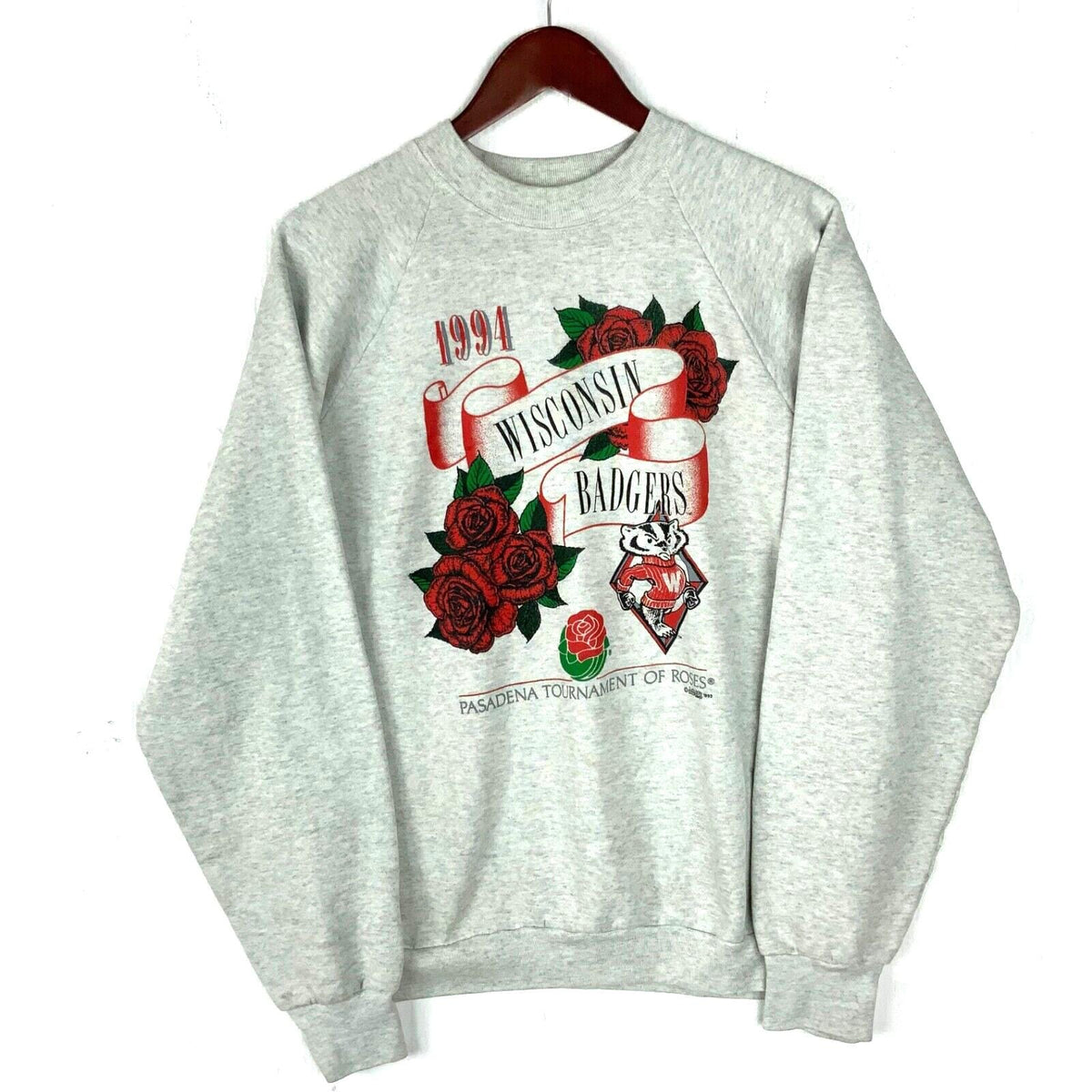 Vintage Wisconsin Badgers Rose Bowl Sweatshirt 2XL Gray 1994 Ncaa Football 90s Sweatshirt – Bold Style · High-Quality Print