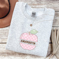 Kindergarten Teacher Sweatshirt Cute Disco Groovy Vibe Kindergarten Crew Matching Teacher Shirt with Apple Teaching Assistant Crewneck Sweatshirt – Feel-Good Design · Must-Have Style