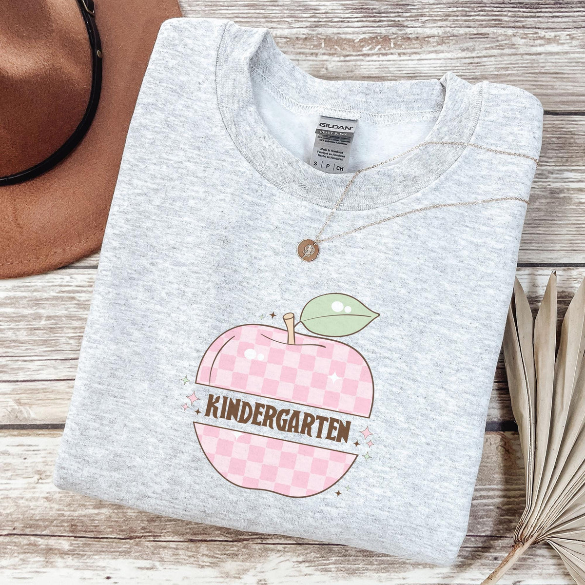 Kindergarten Teacher Sweatshirt Cute Disco Groovy Vibe Kindergarten Crew Matching Teacher Shirt with Apple Teaching Assistant Crewneck Sweatshirt – Feel-Good Design · Must-Have Style