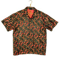Vintage Y2K Flame Shirt XL Black Short Sleeve Button Up Graphic Tee – Bold Style · Perfect For Daily Wear