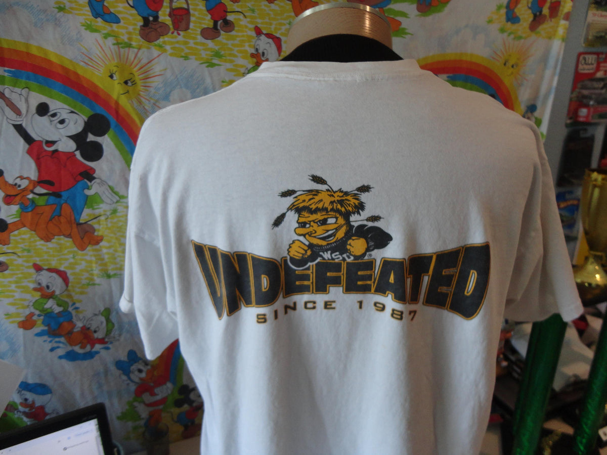 Vintage Wichita State Shockers Football Undefeated Since 1987 T Shirt XL Graphic Tee – Premium Graphic · High-Quality Print