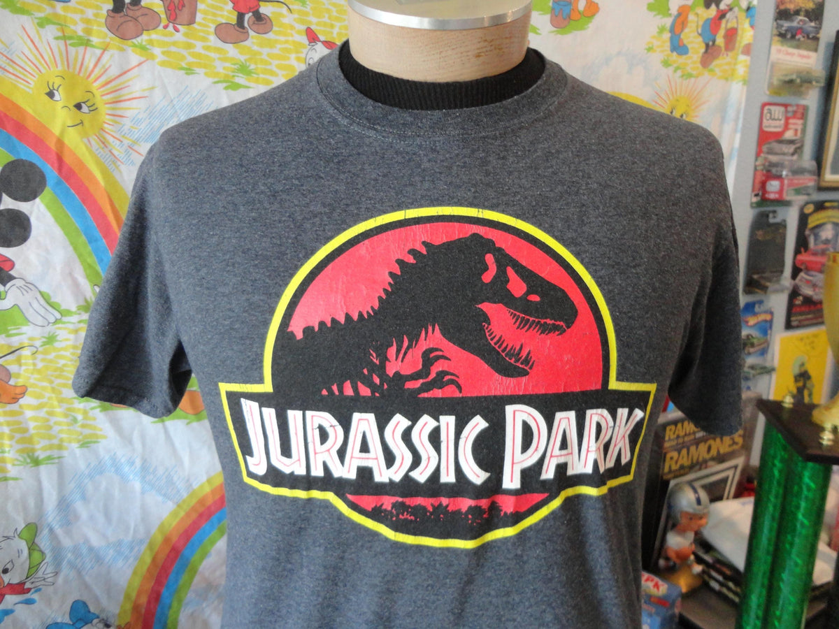 Jurassic Park Gray T Shirt M Graphic Tee – Premium Graphic · High-Quality Print