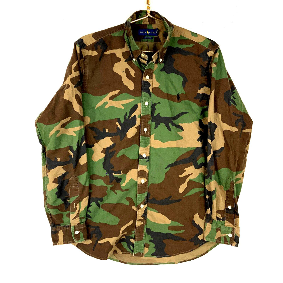 Polo Ralph Lauren Shirt Size Medium Multicolor Camouflage Button Up Graphic Tee – Warm & Stylish · Great Gift For Fans