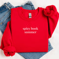 Spicy Book Lover Sweatshirt for Friend Who Loves Summer and Romance Novels Spicy Book Summer Silly Book Lover Gift Idea Bookworm Shirt Sweatshirt – Aesthetic Look · Must-Have Style