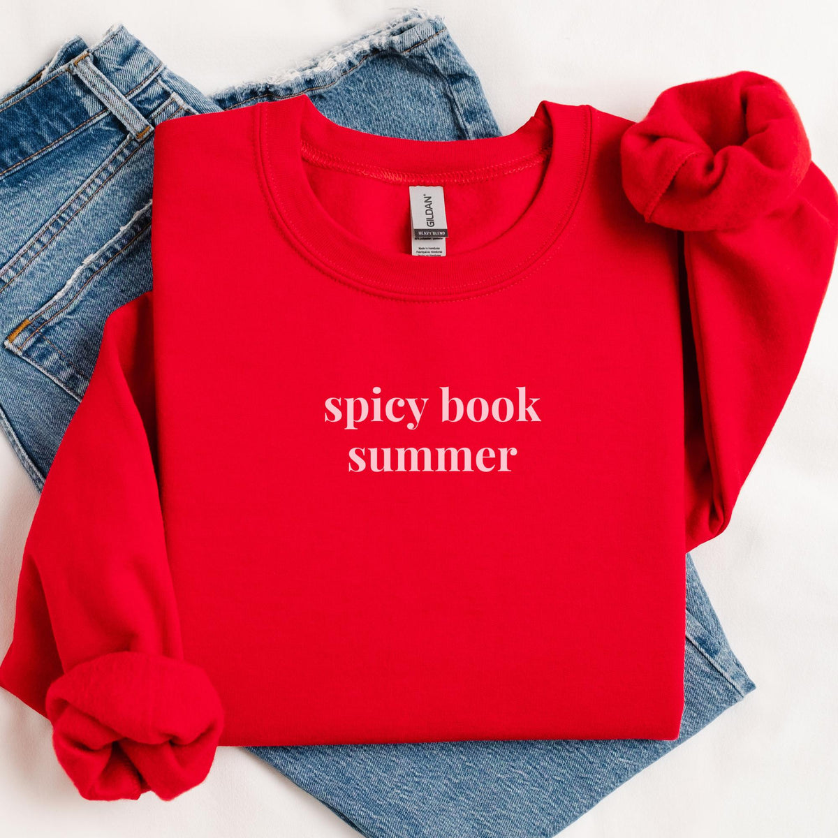 Spicy Book Lover Sweatshirt for Friend Who Loves Summer and Romance Novels Spicy Book Summer Silly Book Lover Gift Idea Bookworm Shirt Sweatshirt – Aesthetic Look · Must-Have Style