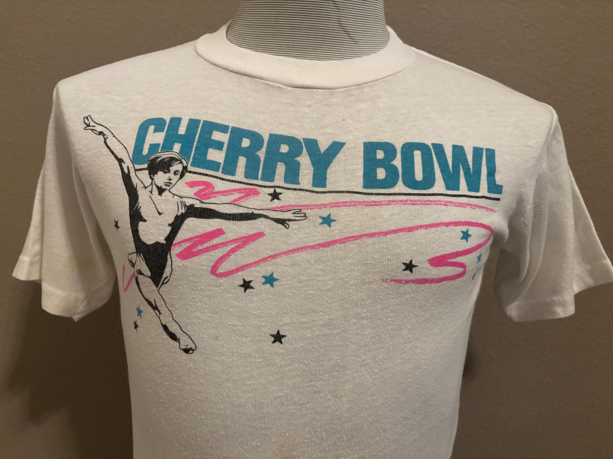 Vintage 80s Cherry Bowl Gymnastics Sports Competition Tshirt M Graphic Tee – Feel-Good Design · Trending Graphic Apparel