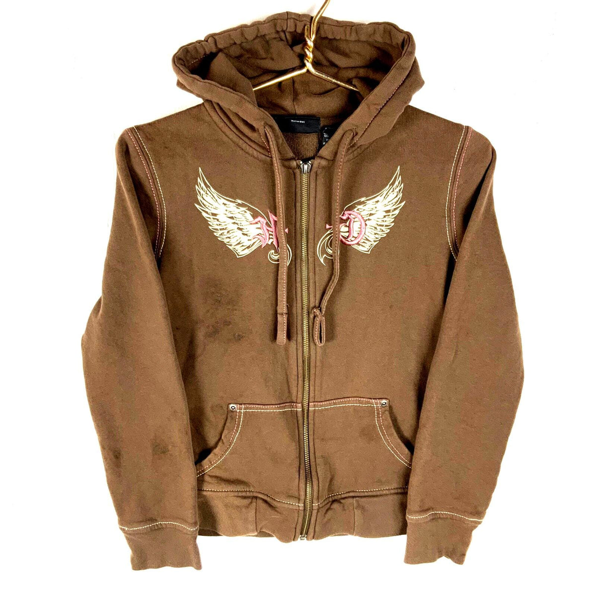 Vintage Y2k Harley Davidson Women39s Sweatshirt Hoodie Small Brown Full Zip Hoodie – Aesthetic Look · Perfect For Daily Wear
