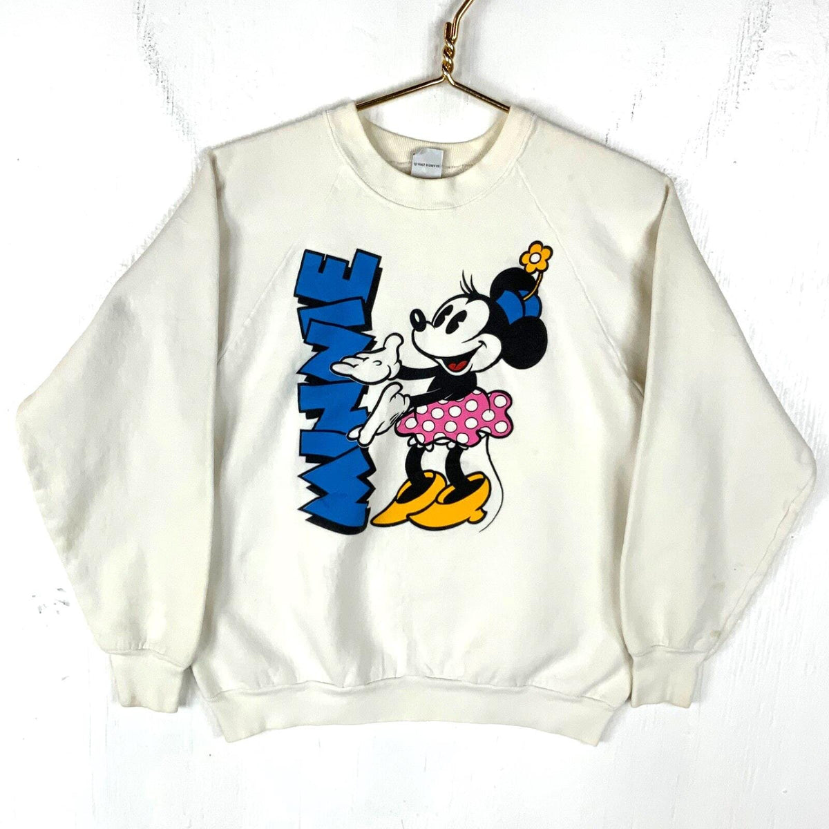 Vintage Minnie Mouse Disney Sweatshirt Crewneck Large White Made Usa Cartoon 80s Sweatshirt – Feel-Good Design · High-Quality Print
