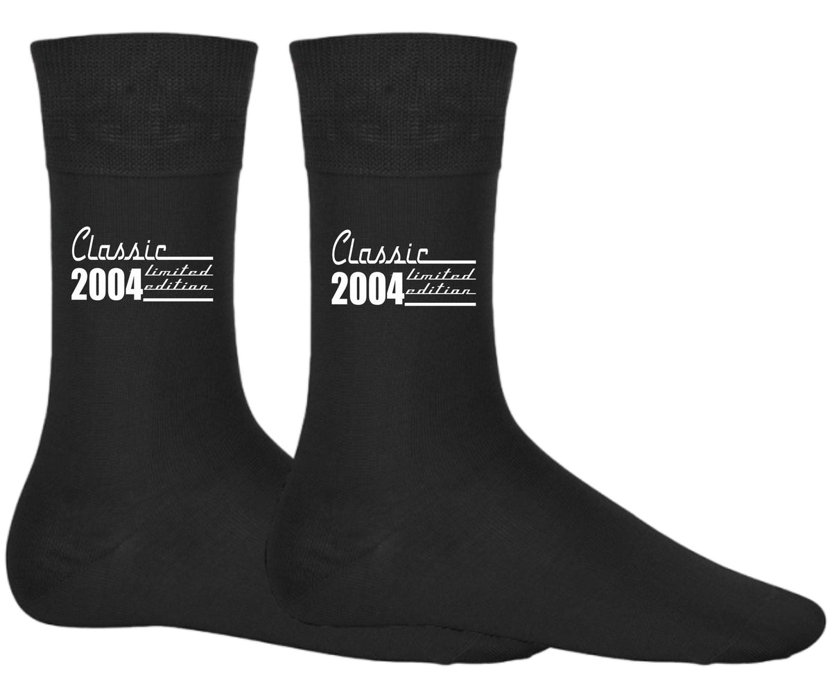 Classic 2004 Limited Edition Socks 21st Birthday Socks Born in 2004 Twenty One Birthday Gifts Socks for Birthday Gifts Graphic Tee – Aesthetic Look · Perfect For Daily Wear