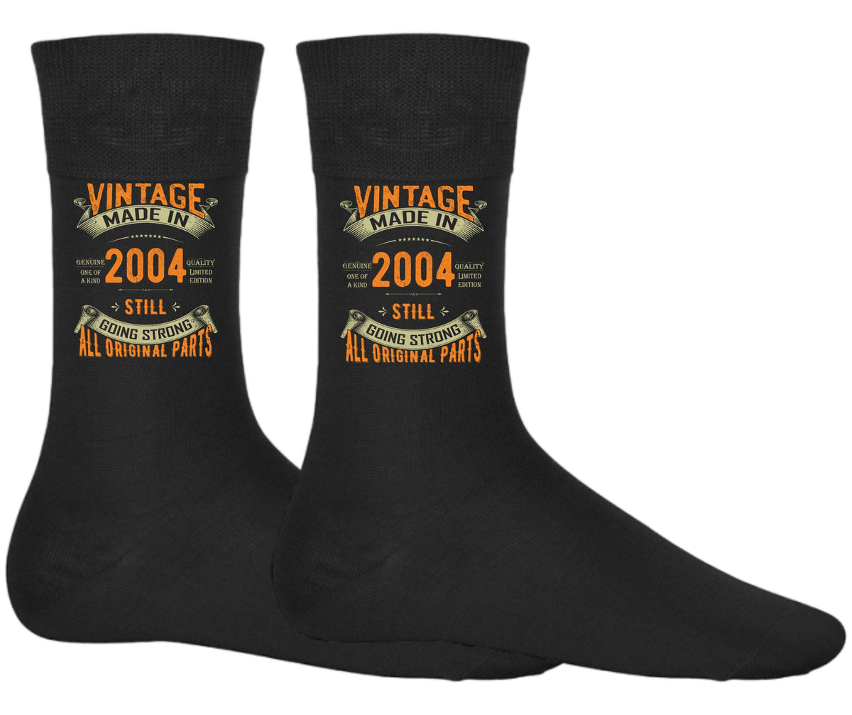 Vintage 2004 Socks Born in 2004 21st Birthday Socks Twenty One Birthday Gifts Birthday Gift Socks 21 Years Old Graphic Tee – Warm & Stylish · Top Pick For Any Outfit