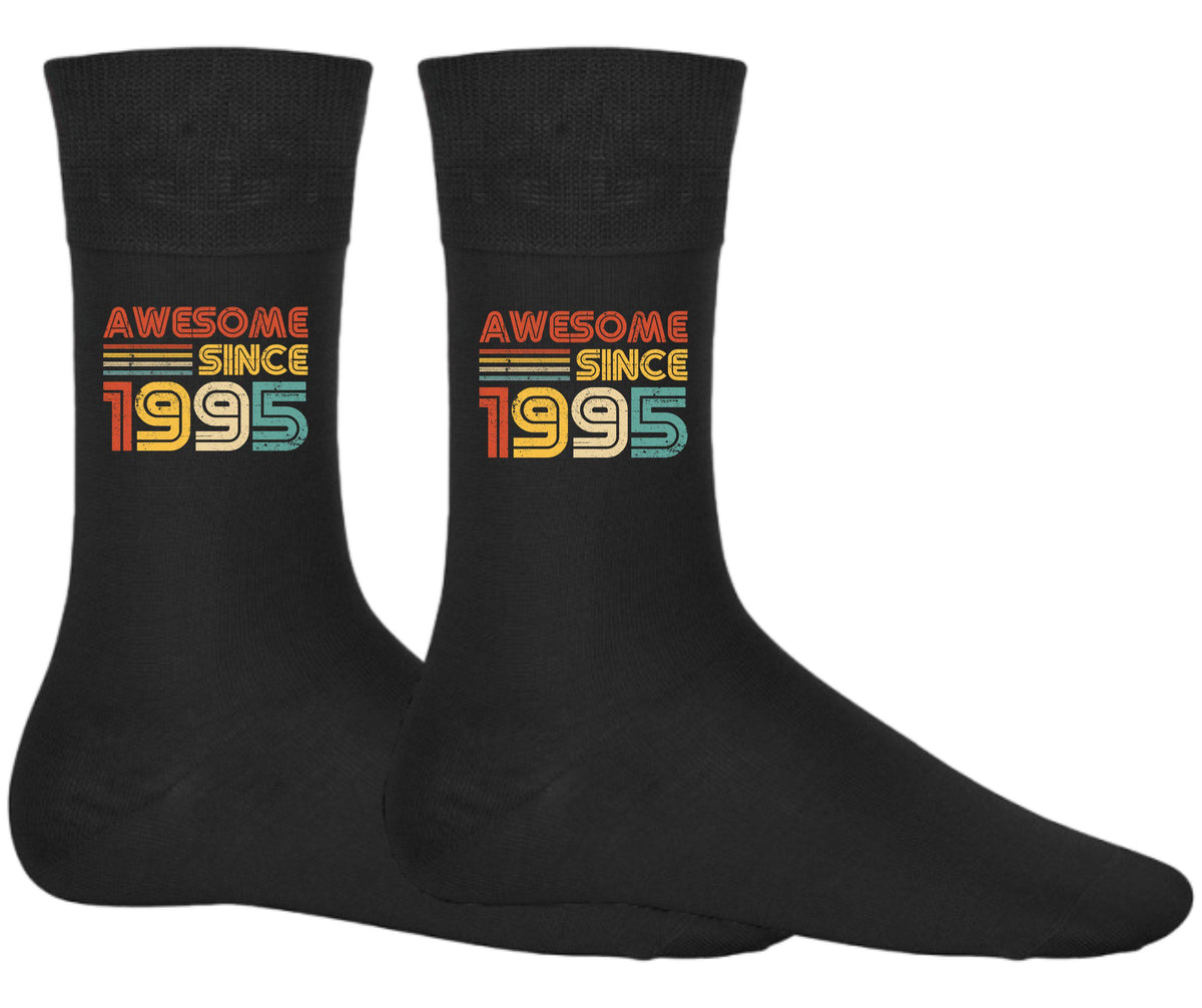 Awesome Since 1995 Socks 30th Birthday Gift 30 Years Old Socks Born in 1995 Fun Novelty Socks Birthday Gift For Men and Women Graphic Tee – Everyday Comfort · Must-Have Style