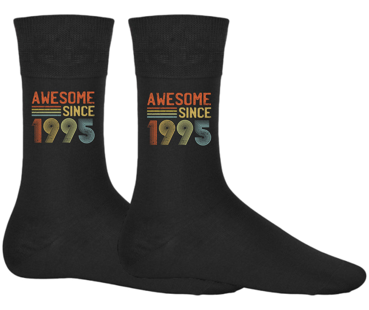 Awesome Since 1995 Socks 30th Birthday Fun Novelty Born in 1995 30 Years Old Birthday Gift Socks for Men Socks for Women Graphic Tee – Cozy Vibes · Great Gift For Fans