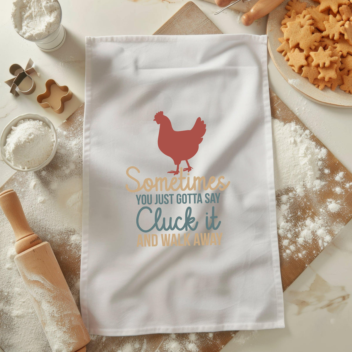 Funny Chicken Kitchen Tea Towel Cluck It Quote Dish Towel Farmhouse Decor Tea Towel Sarcastic Chicken Gift Rooster Tea Towel Kitchen Graphic Tee – Warm & Stylish · Great Gift For Fans