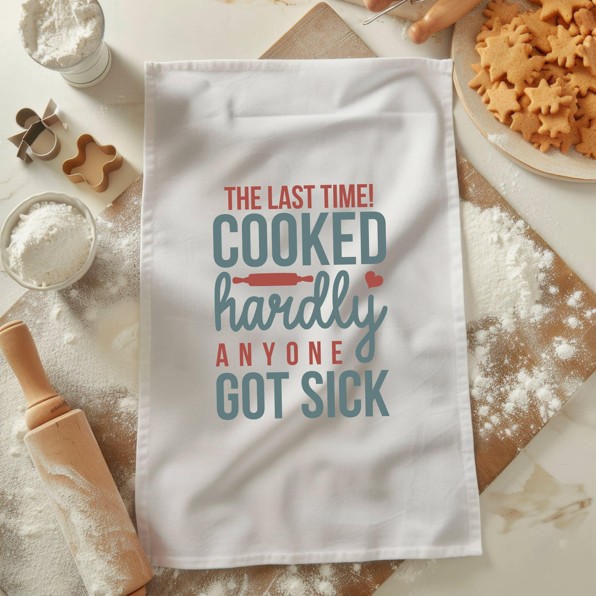 Funny Kitchen Tea Towel Last Time Cooked Humorous Dish Towel Sarcastic Cooking Gift Baking Humor Hostess Present Kitchen Decor Graphic Tee – Aesthetic Look · Great Gift For Fans