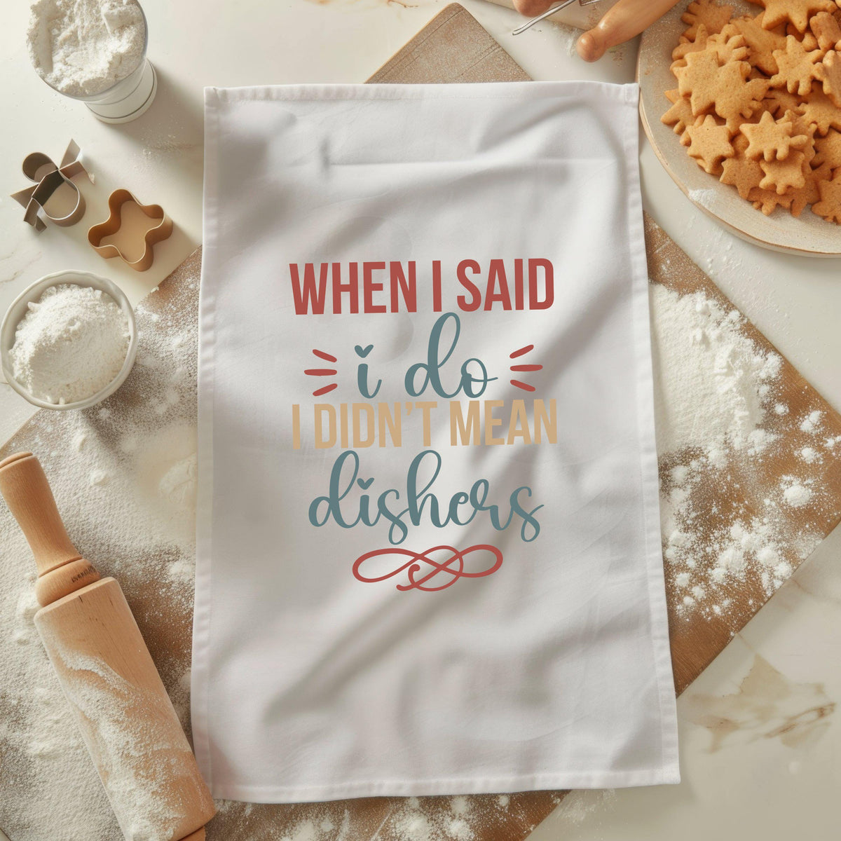 Funny Kitchen Tea Towel Newlywed Gift I Do Dishers Towel Bridal Shower Gift Wedding Dish Towel Kitchen Decor Home Essentials Graphic Tee – Premium Graphic · High-Quality Print