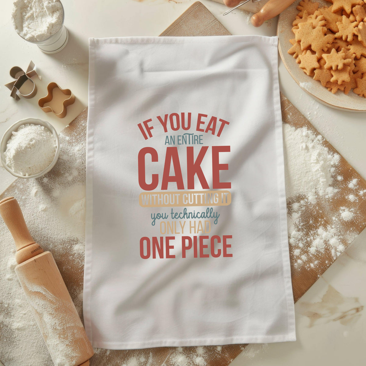 Funny Cake Kitchen Tea Towel One Piece Cake Towel Baking Lover Gift Dessert Humor Towel Kitchen Decor Novelty Towel Quirky Towel Graphic Tee – Premium Graphic · Must-Have Style