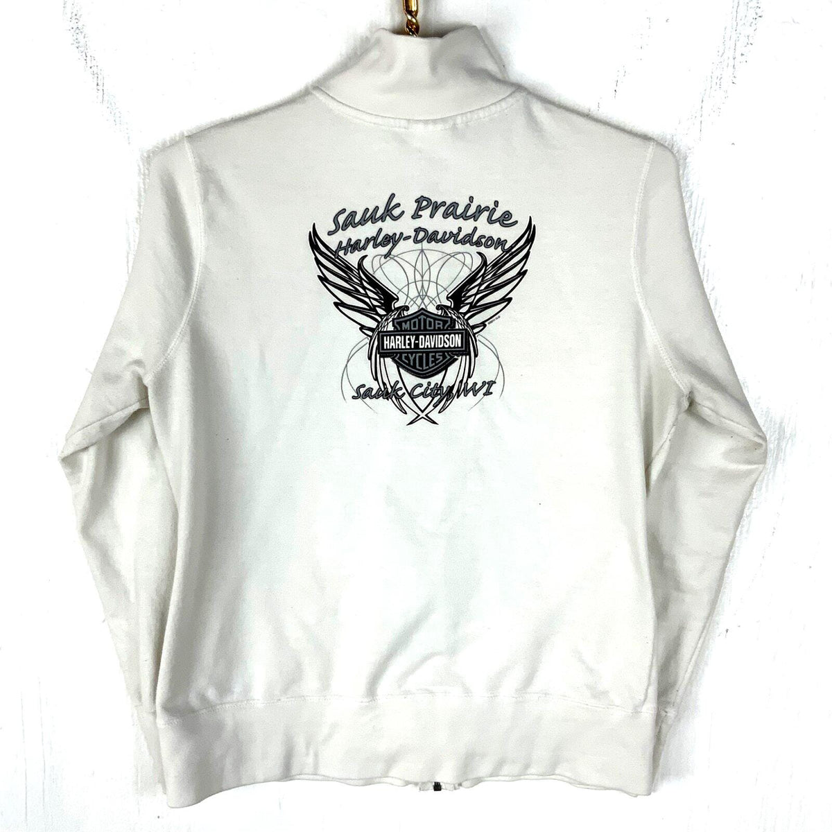 Vintage Y2k Harley Davidson Women39s Sweatshirt Medium White 2012 14 Zip Sweatshirt – Cozy Vibes · Trending Graphic Apparel