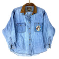 Vintage 1980s 9039s Denim Shirt Size Medium Blue Button Up Long Sleeve Patch Graphic Tee – Feel-Good Design · Trending Graphic Apparel