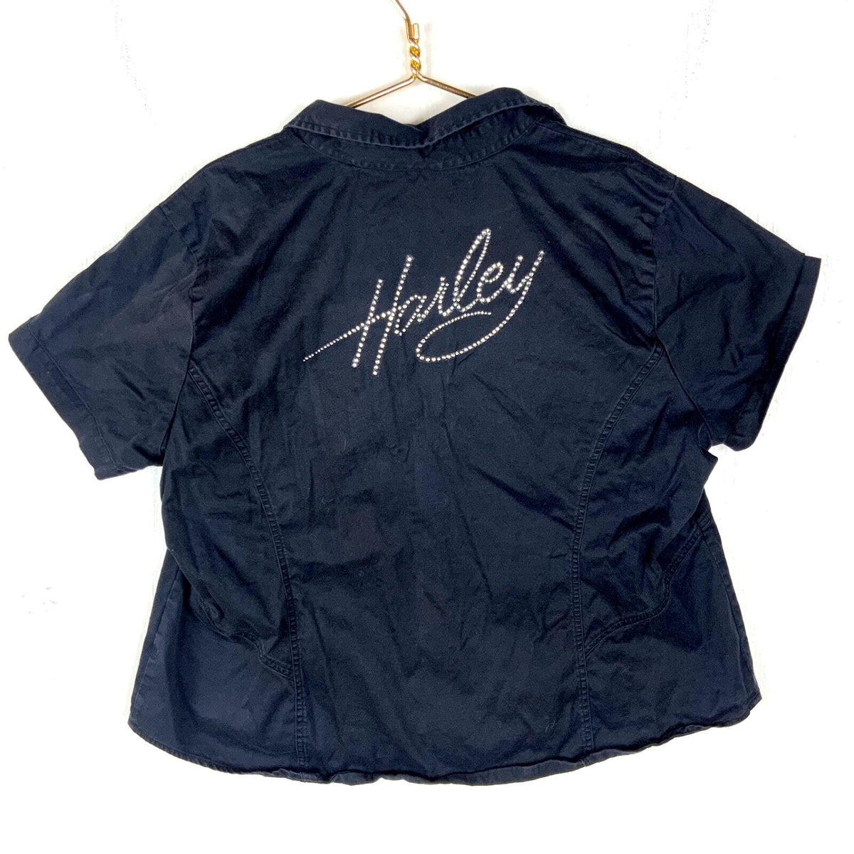 Harley Davidson Motorcycles Women39s TShirt 2XL Black Full Zip Bedazzled Graphic Tee – Aesthetic Look · Must-Have Style