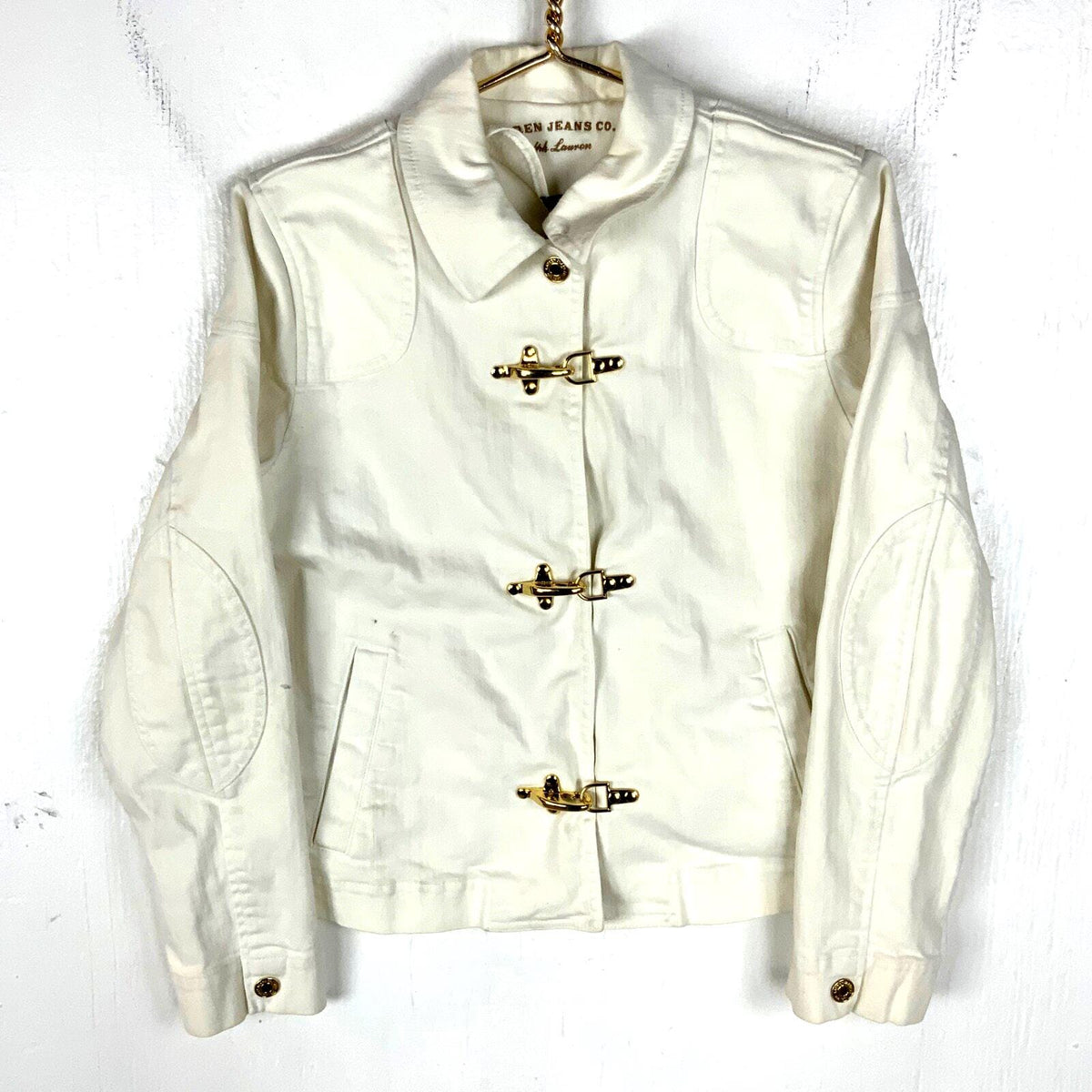 Vintage Lauren Ralph Lauren Women39s Denim Jean Jacket Large White Clasp Graphic Tee – Premium Graphic · Great Gift For Fans
